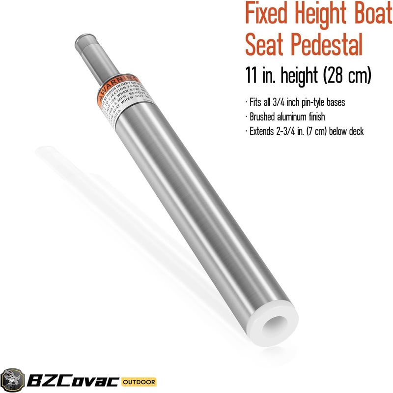 Bzcovac 3/4" Boat Seat Pin Post, Lock-in Style Non-Threaded Pedestal Post for Marine Boat Seat Mounting, Aluminum Extension Pole for Pontoon, Fishing Boat, Bass Boat, and More - Image 1